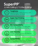 SuperPP Tough 3D Printer Resin Fastest 1.4GPa 50um Print in 1.3 secs, Made in Korea by 3DMaterials