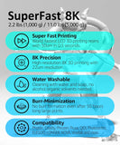 8K 22um Resolution SuperFast Water Washable Resin, 0.5 Sec. (50um), Made in Korea