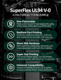 SuperFlex UL94 V-0, 3D Printer Resin, Flame-Retardant Parts Simulating Flexible Rubber 80A, Made in Korea by 3DMaterials