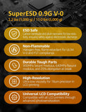 SuperESD 0.9GPa UL94 V-0, 3D Printer Resin Electrostatic Discharges Safe and Flame-Retardant Parts, Made in Korea