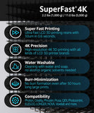SuperFast 4K 3D Printer Resin Water Washable, 50um Print in 0.6 sec, Made in Korea by 3DMaterials