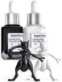 SuperColor 10x Concentrated Pigments for Deep Black and Solid White Colors, Made in Korea by 3DMaterials