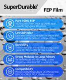 SuperDurable Toughest FEP Release Film, x5 Tougher, Made in Korea by 3DMaterials