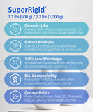 SuperRigid 3D Printer Resin 6.0GPa, 40% of Nano-Micro Ceramic Powder Filled for Ceramic Like Prototypes, Made in Korea by 3DMaterials