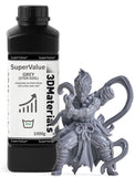 SuperValue 3D Printer Resin for Ultra Low Cost Printing, Made in Korea by 3DMaterials (1000g, Grey)