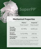 SuperPP Tough 3D Printer Resin Fastest 1.4GPa 50um Print in 1.3 secs, Made in Korea by 3DMaterials