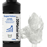 SuperValue 3D Printer Resin for Ultra Low Cost Printing, Made in Korea by 3DMaterials (1000g, Clear)