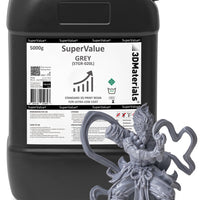 SuperValue 3D Printer Resin for Ultra Low Cost Printing, Made in Korea by 3DMaterials (5000g, Grey)